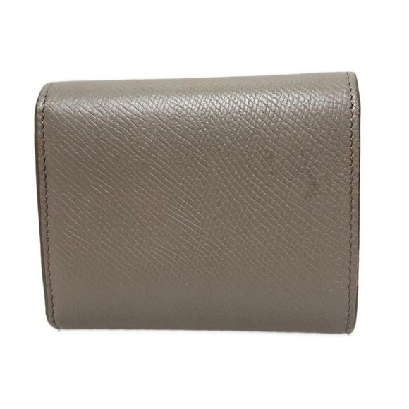 CELINE Small Trifold Wallet - Gray Beige Leather Trifold Wallet 321-081225 - Picture 2 of 5